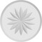 Ekena Millwork Standard Grayson Flower Rosette With Beveled Edge, 5"W x 5"H x 1"P ROSP050X050X100GRY10 - alternate 4